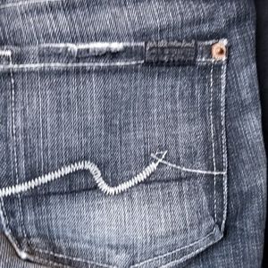 7 For all man kind black jeans size 25